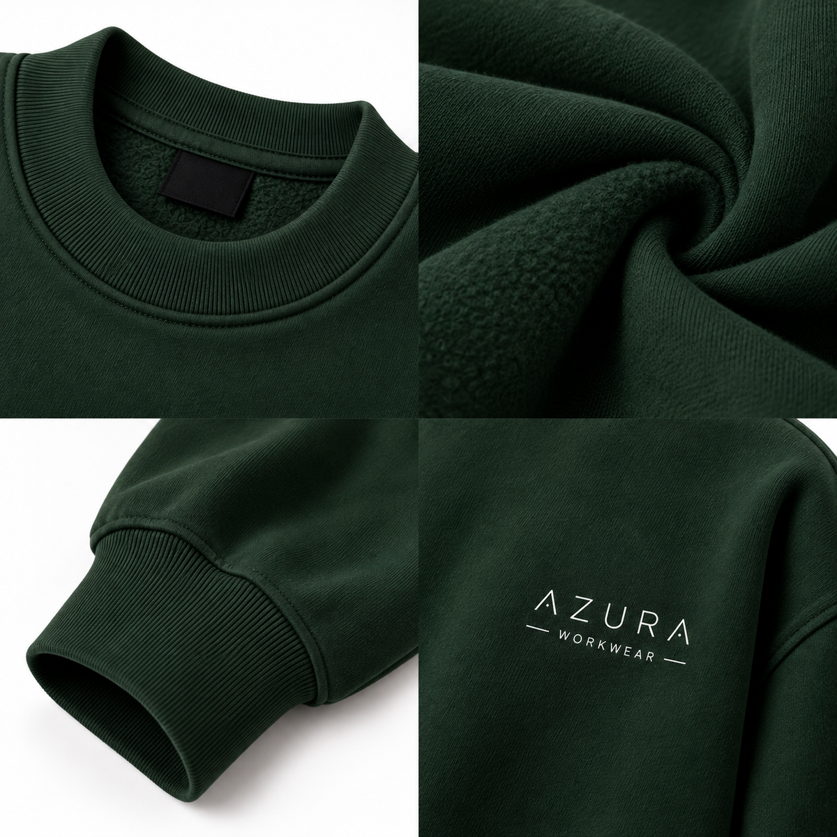 Sweatshirt Bisiklet Yaka Içi 2 Iplik Pamuklu Normal Kesim Yeşil