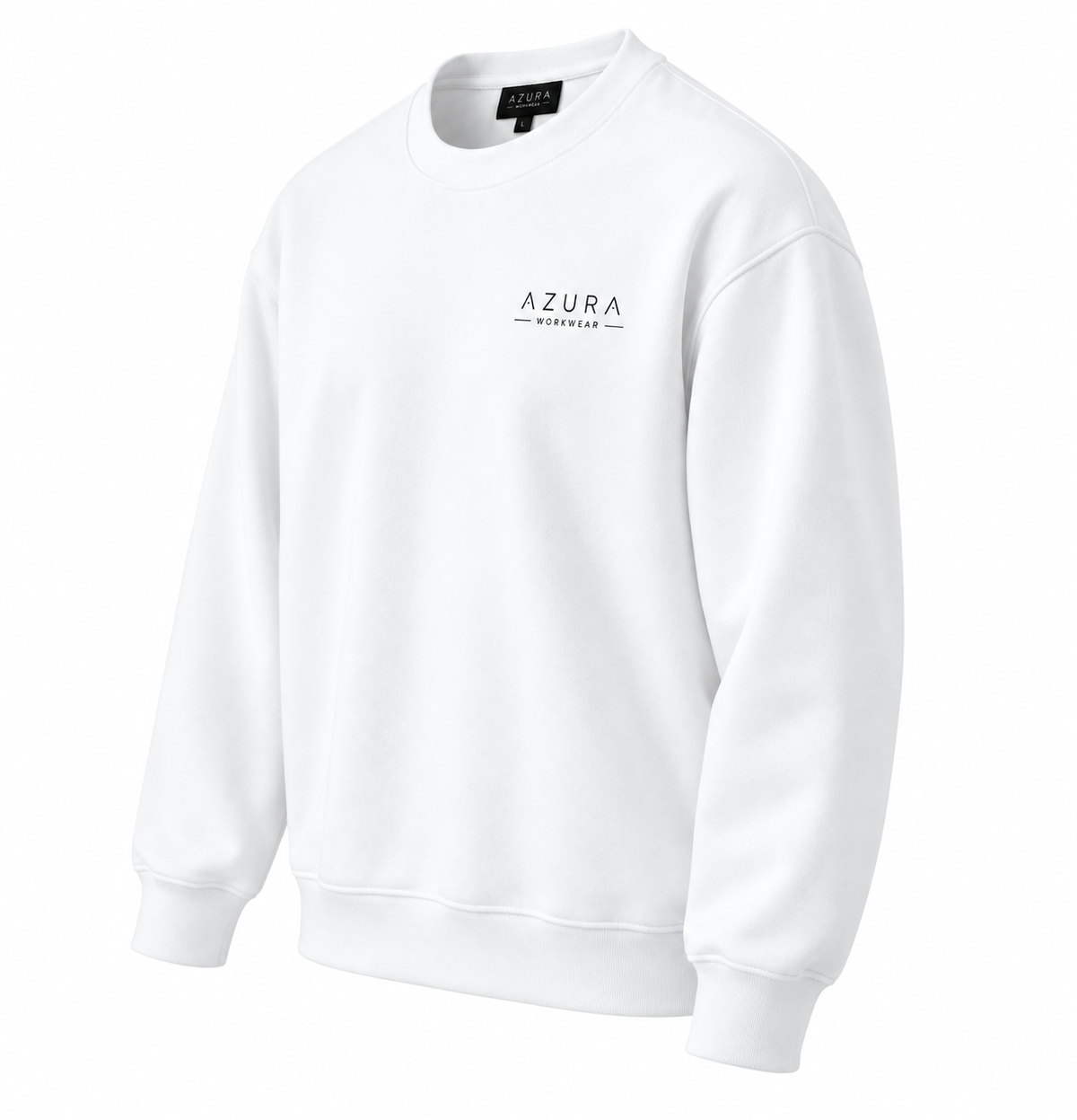 Sweatshirt Bisiklet Yaka Içi 2 Iplik Pamuklu Normal Kesim Beyaz