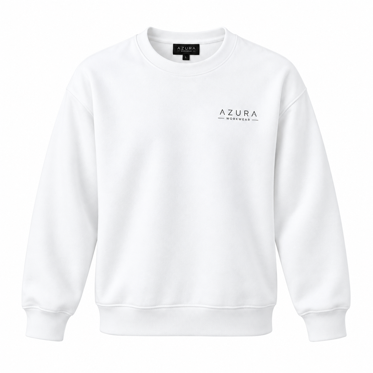 Sweatshirt Bisiklet Yaka Içi 2 Iplik Pamuklu Normal Kesim Beyaz