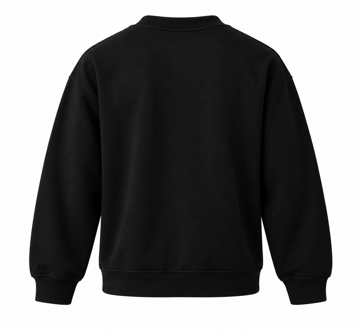 Sweatshirt Bisiklet Yaka Içi 2 Iplik Pamuklu Normal Kesim Siyah
