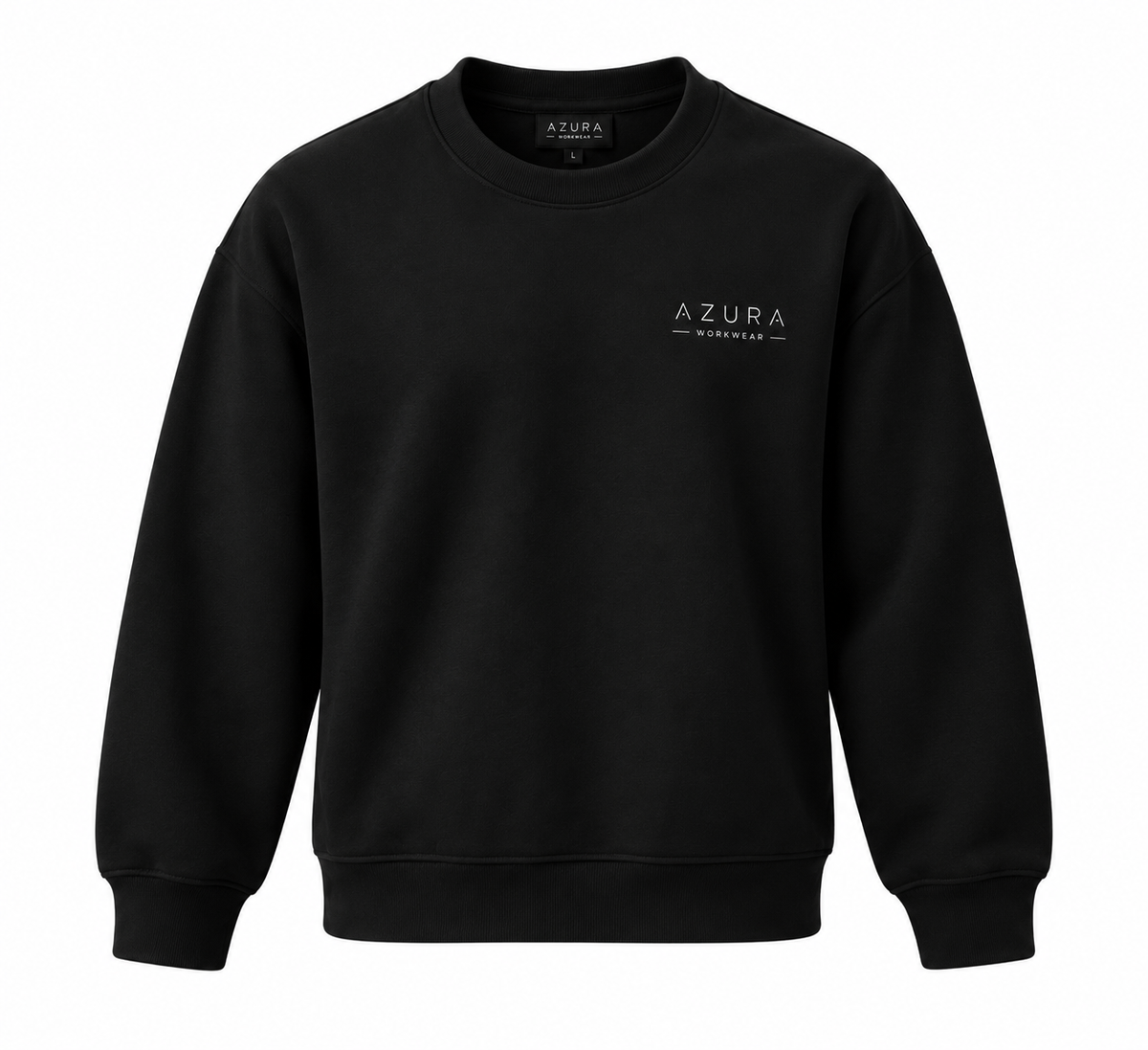 Sweatshirt Bisiklet Yaka Içi 2 Iplik Pamuklu Normal Kesim Siyah