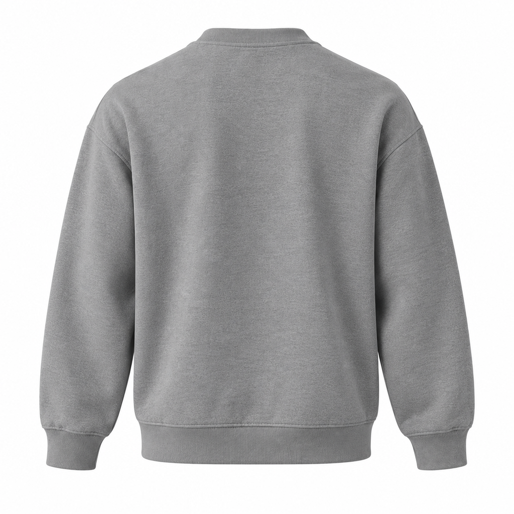 Sweatshirt Bisiklet Yaka Içi 2 Iplik Pamuklu Normal Kesim Gri