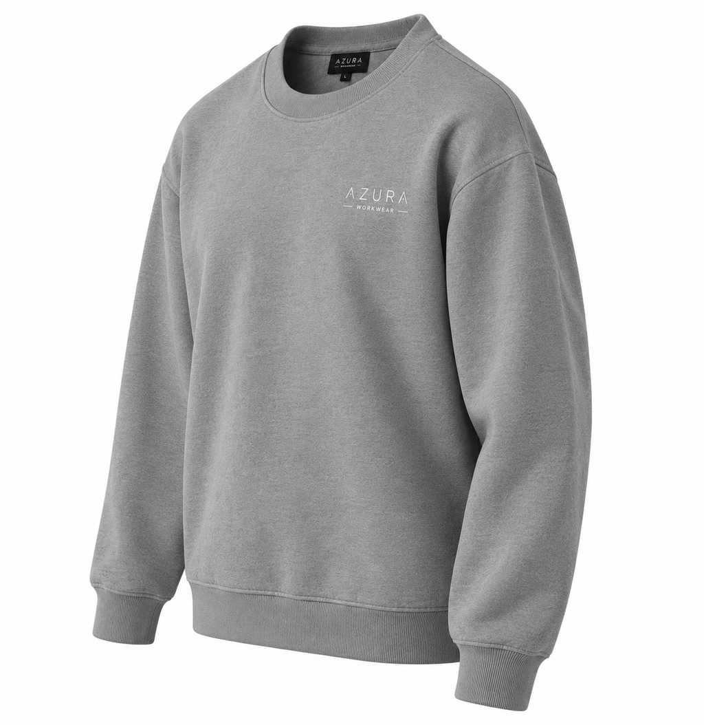 Sweatshirt Bisiklet Yaka Içi 2 Iplik Pamuklu Normal Kesim Gri