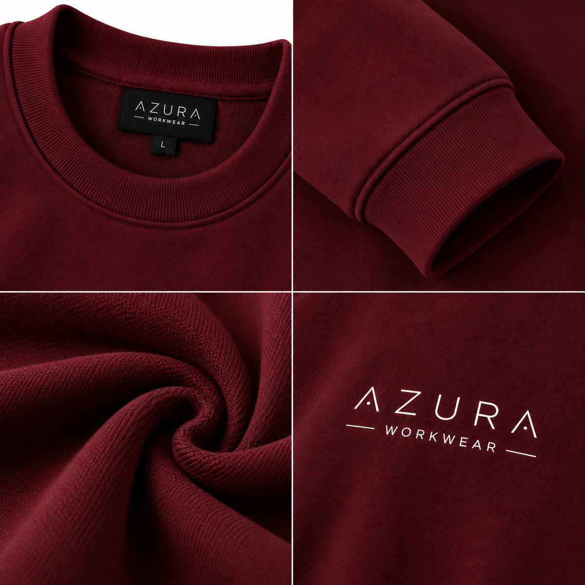 Sweatshirt Bisiklet Yaka Içi 2 Iplik Pamuklu Normal Kesim Kırmızı
