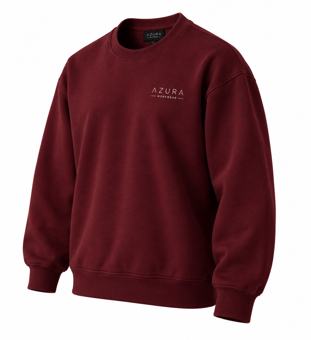 Sweatshirt Bisiklet Yaka Içi 2 Iplik Pamuklu Normal Kesim Kırmızı