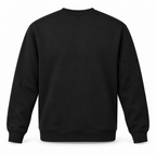 Siyah 3 iplik polarlı sweatshirt arka görünüm