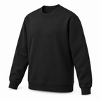Siyah 3 iplik polarlı sweatshirt hafif önden sol yan görünüm